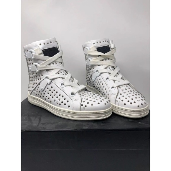 high top studded sneakers